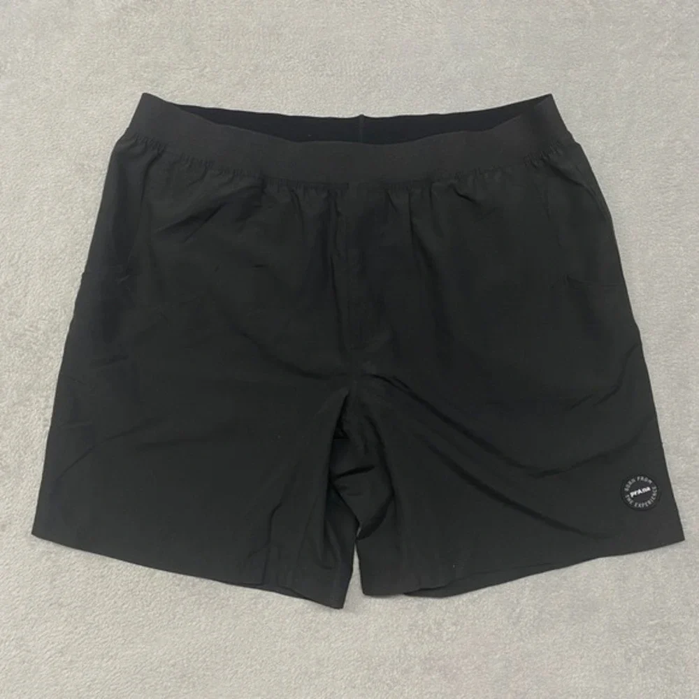 Prana Mens Short XL Black Mojo Polyester Hybrid Swim‎ Trunks Unlined Casual